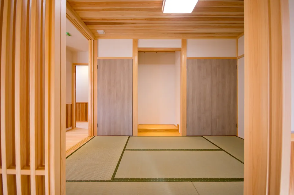 家の真ん中にある和室は使い勝手が良い